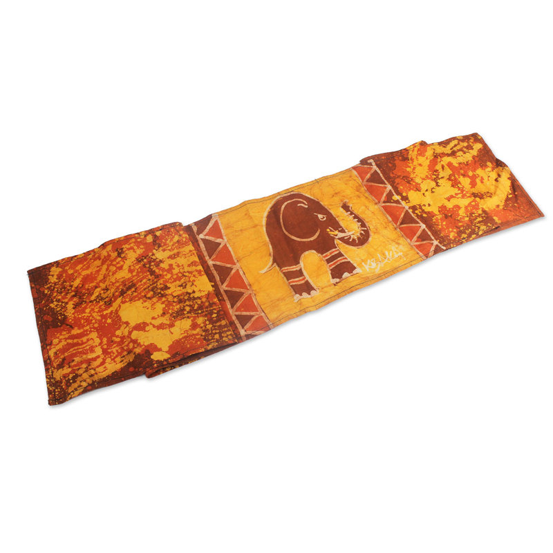 Chemin de table fait à la main en coton Batik