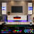 Bhhatu 70“ Entertainment Center for TVs with Electric Fireplace Included,White-95914385-95166338