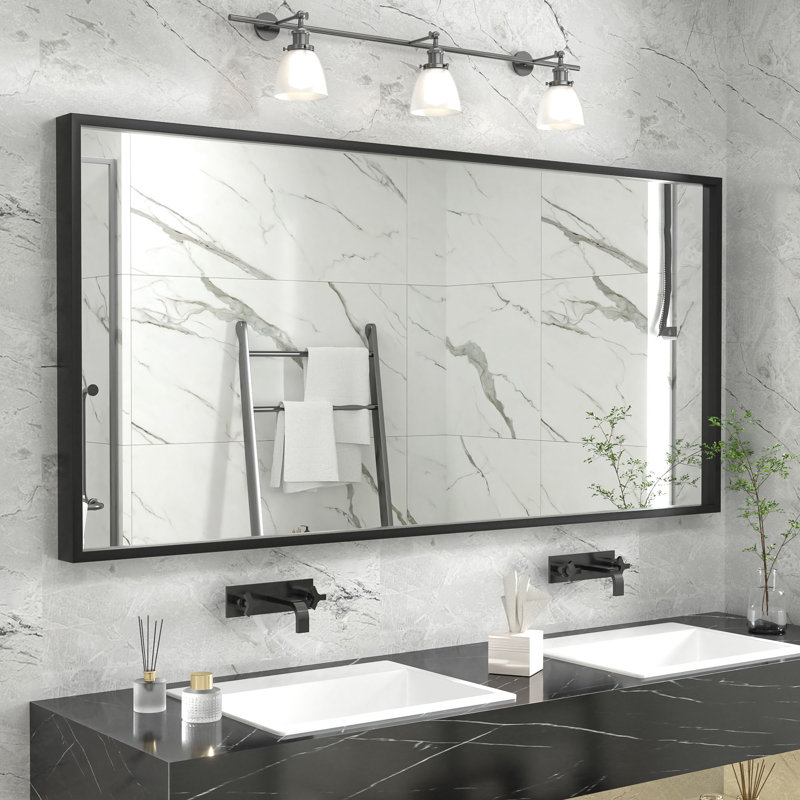 Miroir mural Amara, 60 po x 28 po, Brushed Gold