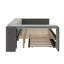 Lit plateforme double tapissier avec bureau, station de charge et lit gigogne-352655538