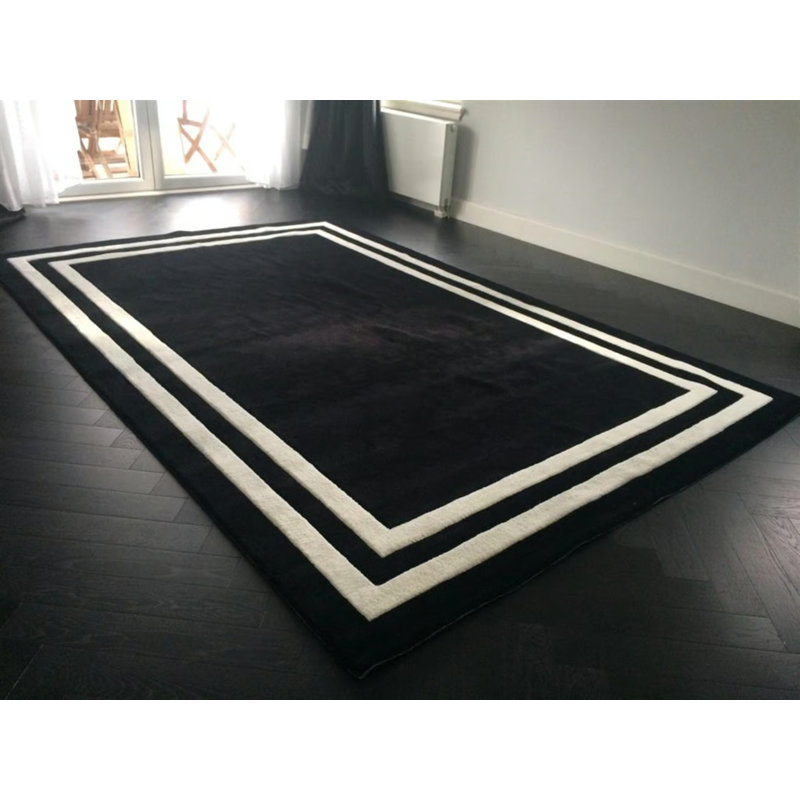Viscose Striped Indoor Rug, Rectangle 2 pi 11 po x 4 pi 11 po