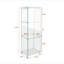 Vitrine moderne en verre avec lumières DEL, assemblage rapide, tablettes en verre trempé, idéal pour les salons et les chambres à coucher, 1 porte à 3 tablettes, blanc