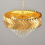 Lustre moderne en cristal 5 lumières