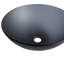 Lavabo vasque de salle de bain mat en verre trempé, lavabo rond pour salle de bain (verre trempé gris mat)
