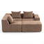 Canapé modulaire modulaire en velours côtelé avec repose-pieds, canapé compressé en mousse, agencements réversibles, deux tailles: 80,3 po x 70,5 po x 24,8 po ou 111,4 po x 70,9 po x 24,8 po.