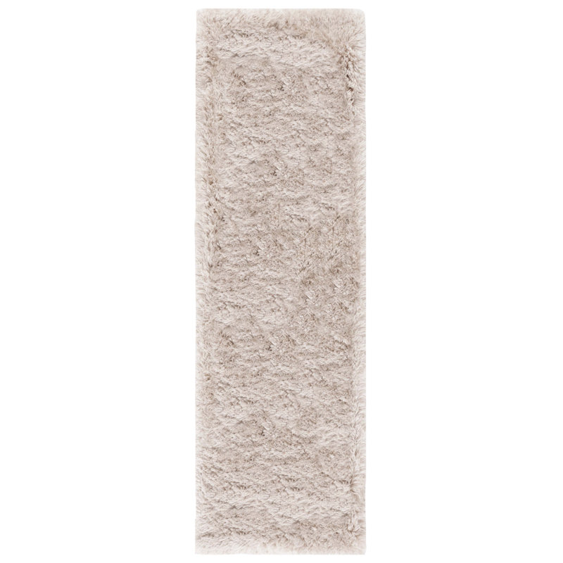 Gentas Hand Tufted Shag Solid Color Area Rug, Tapis de couloir 2 pi 3 po x 6 pi