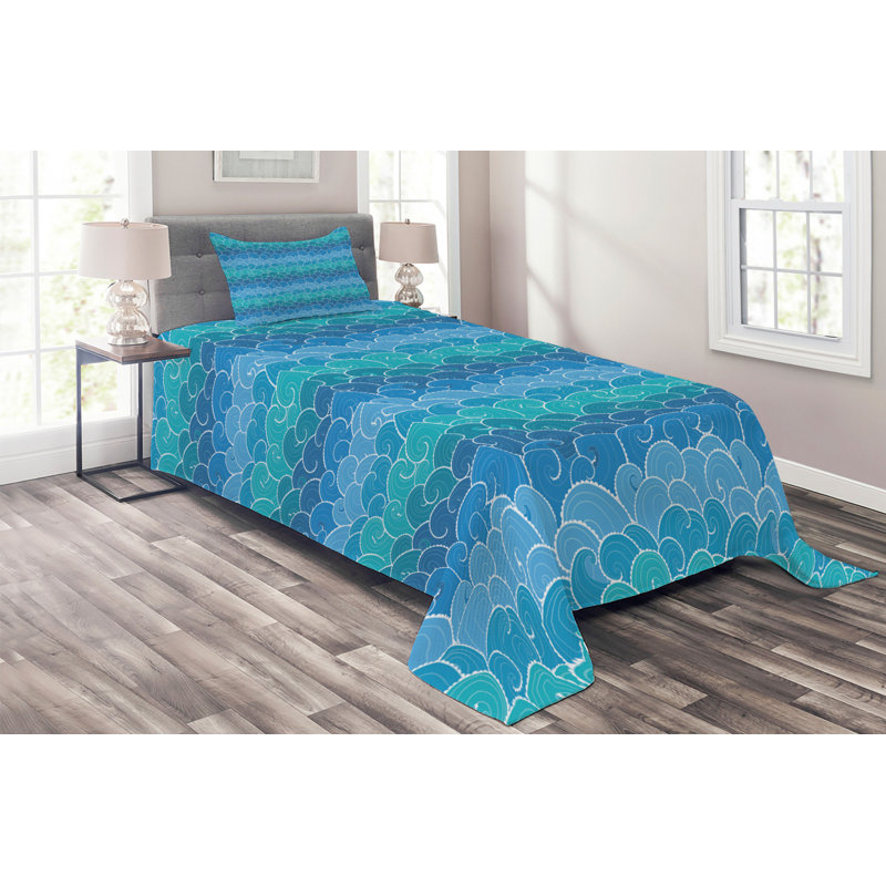 Coastal Coverlet, Twin Bedspread + 1 Sham