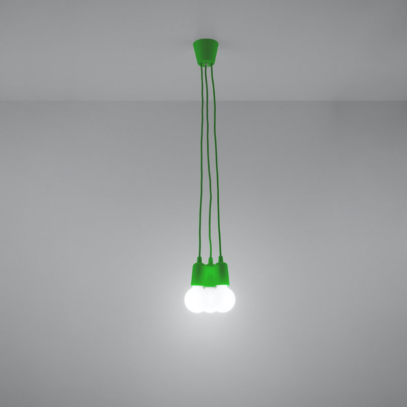 Borofsky - Light White Pendant, Green, 3 Lights