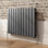 iBathUK Belgravia Horizontal Single Slim Flat Panel Radiator Angled Valve