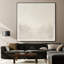 Abstrait géométrique moderne blanc cassé très grand, art mural encadré-106812488