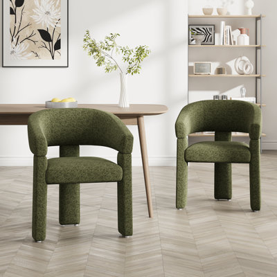 Upholstered Barrel Dining Arm Chair