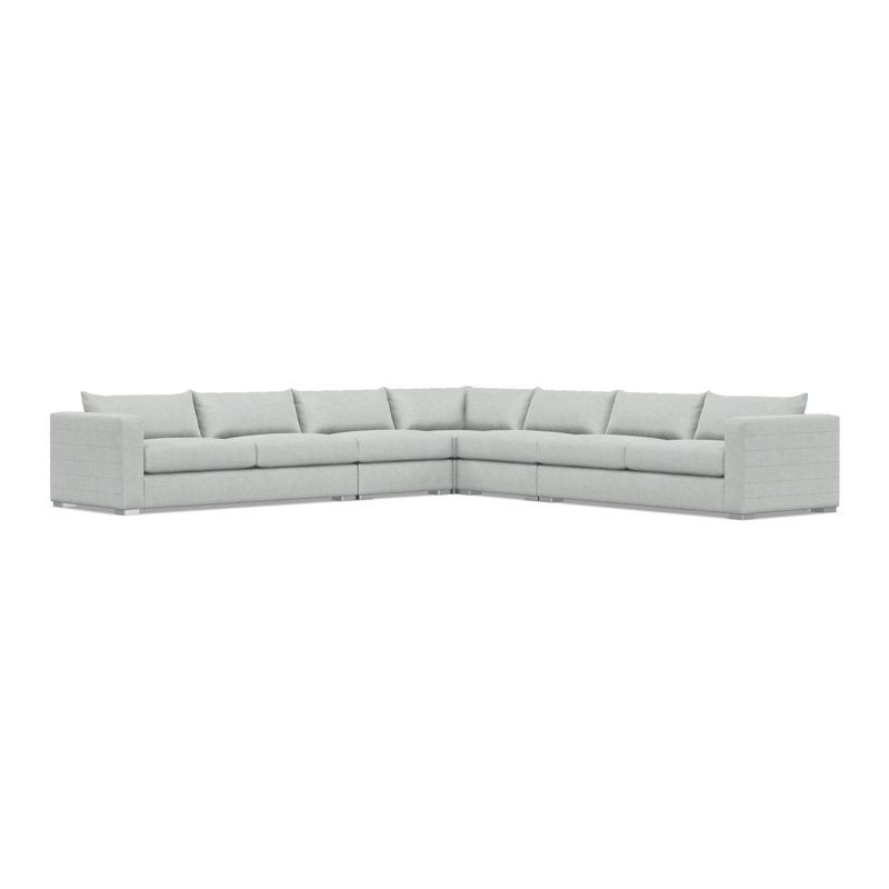 Sectional, 32.5" H x 157" W x 157" D, Gray Polyester