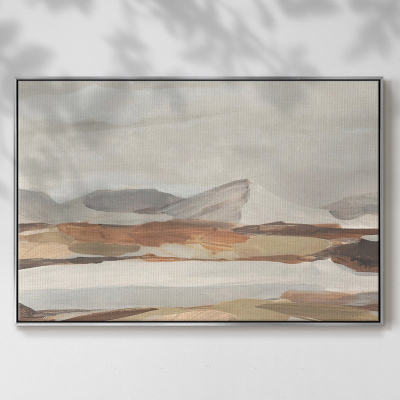 Dusky Mountain II, reproduction d'art sur toile, H 27 po x l 41 po x P 2 po, Encadrement argenté