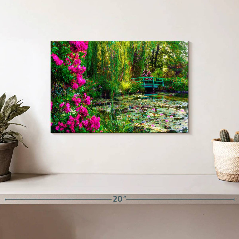 Jardin de Senne Monet avec fleurs Giverny, H 8 po x l 12 po