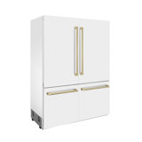 ZLINE 60" Autograph Edition 32.2 cu. ft. Built-in 4-Door French Door Refrigerator