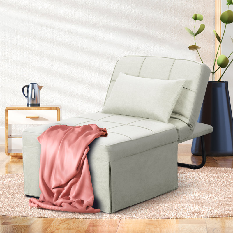 Sans accoudoirs 28,15 po Milmont, Mélange de lin beige