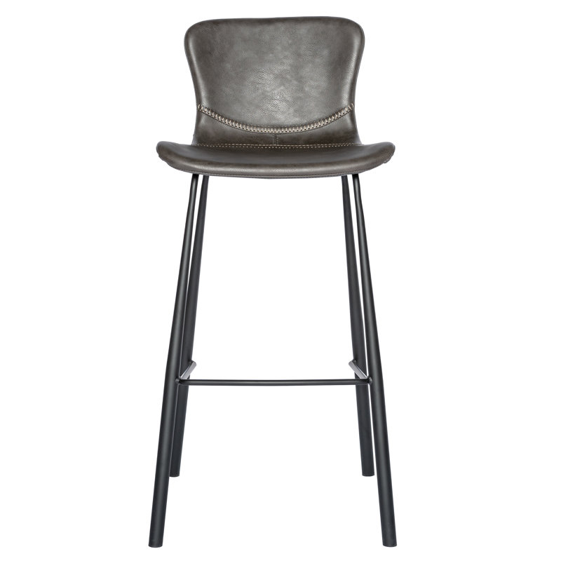 Tabouret de bar et de comptoir Mald, Tabouret de bar (assise de 30 po de hauteur), Gris anthracite