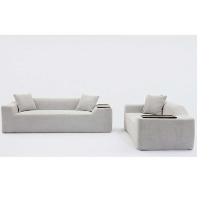 Modern Two-Piece Boucle Sofa Set for Living Room, Stylish and Comfortable