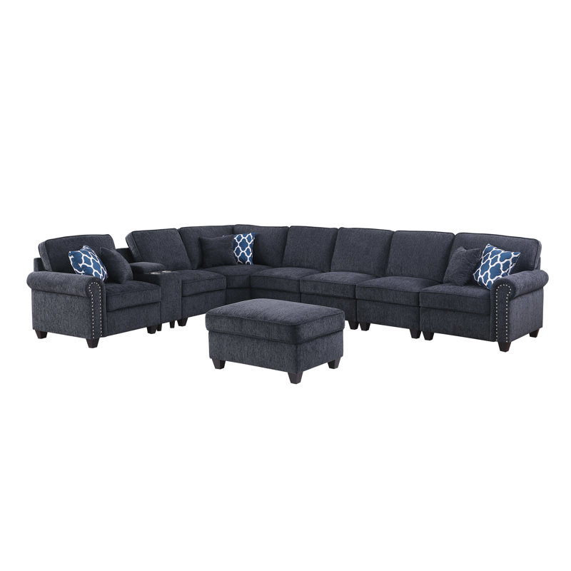 Canapé modulaire Nyellie, Gris chenille