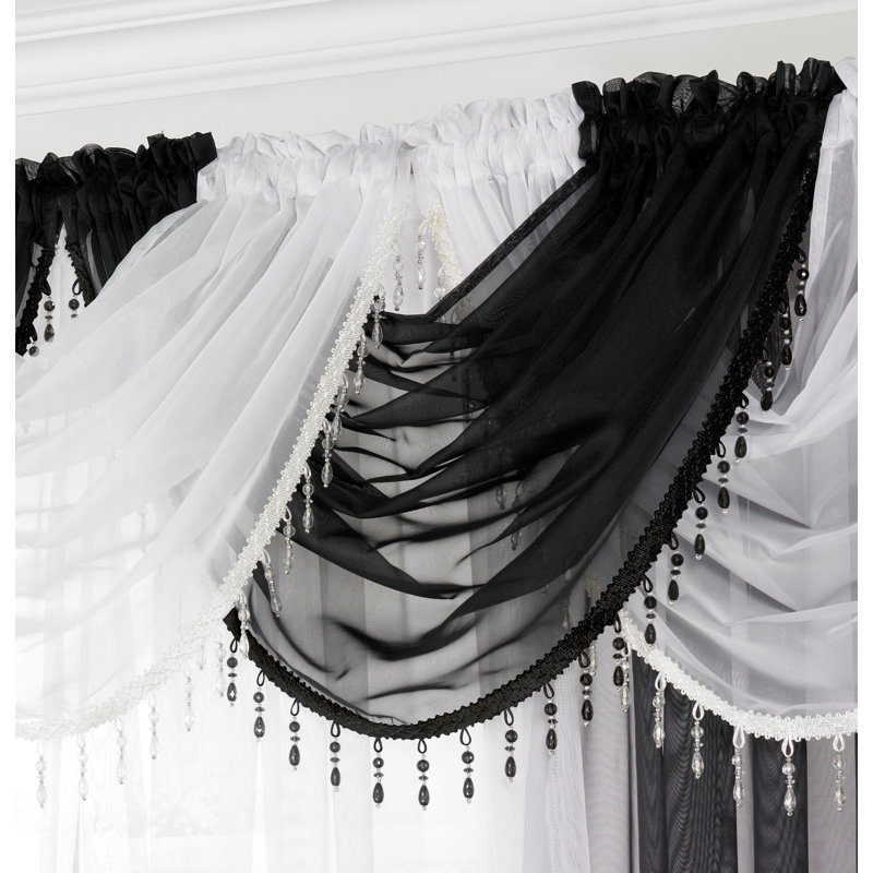 Ned 56cm Curtain Pelmet, Black