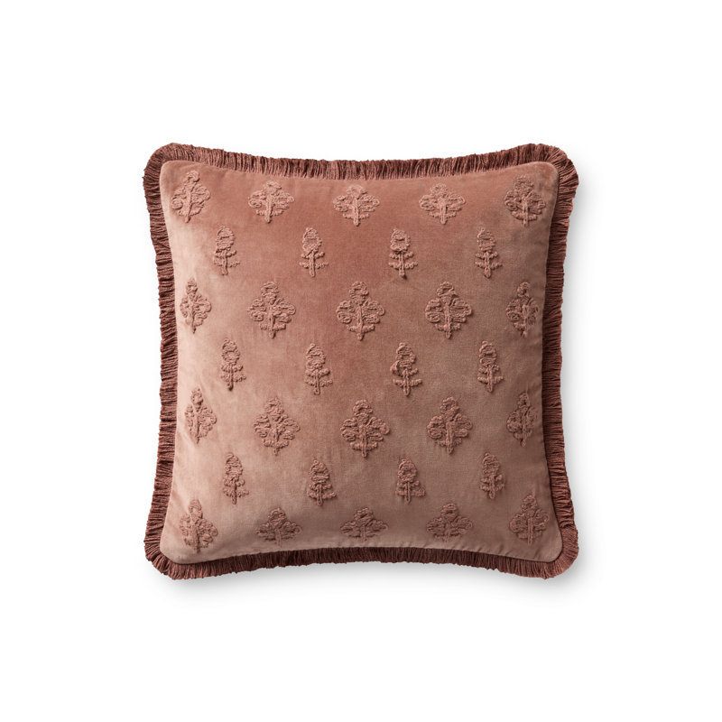 Chris Loves Julia x Loloi Darla Accent Pillow, Pillow Cover Only - No Insert, Pink