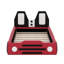 Lit plateforme de course simple en forme de voiture avec roulettes Alexjandro-1248173444