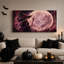 Sorcière squelette aux roses rouges avec château et lune - Toile murale d'Halloween-1090791469