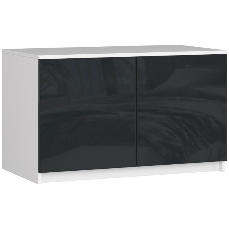 Alexiyana 2 - Door Rectangle Accent Cabinet, White/Graphite