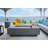 Granville Elementi 60" Rectangular Outdoor Concrete Fire Pit Table with Lava Rocks and Cover-75199901