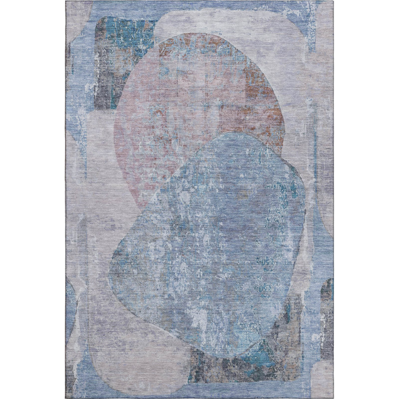 Premium Machine Washable Larock AMF1635 Modern Rug, Rectangle 9' x 12'
