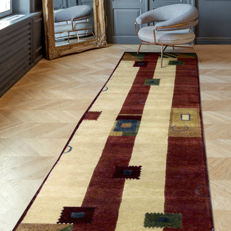 Chemin de table multicolore noué à la main de haute qualité