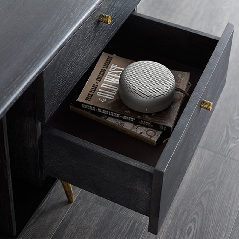 Meuble télé léger de luxe rétro, 86.61"
