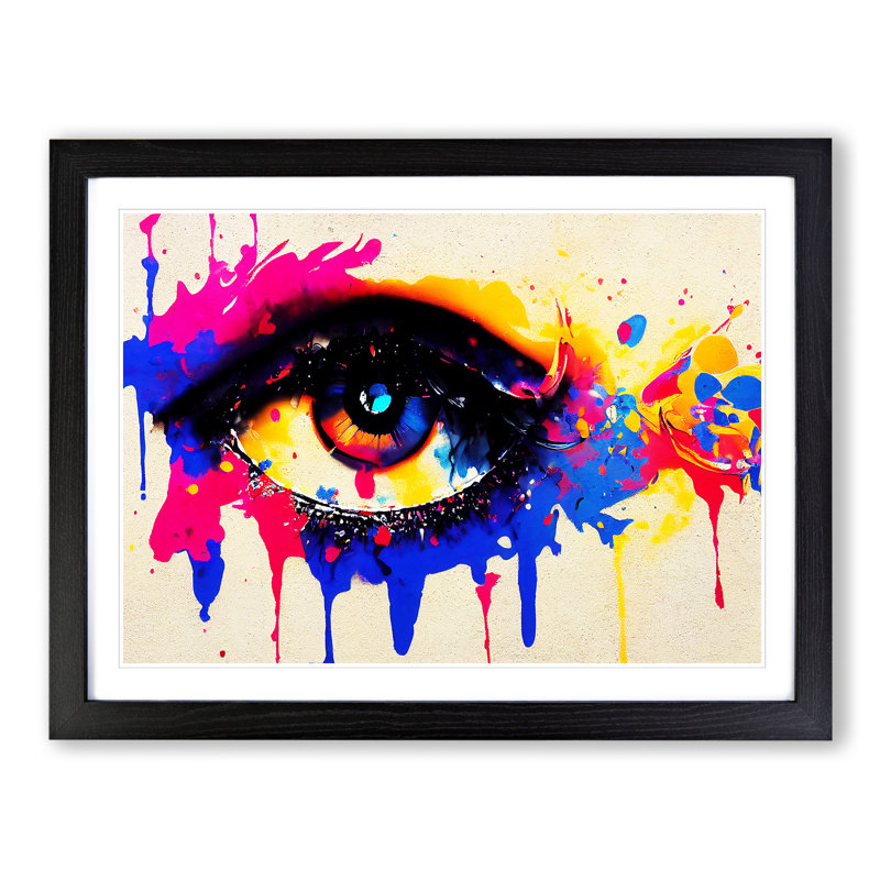 Eye Of A Woman Vol.2 Abstract - Single Picture Frame Print, Black Framed, 46cm H x 64cm W x 2cm D