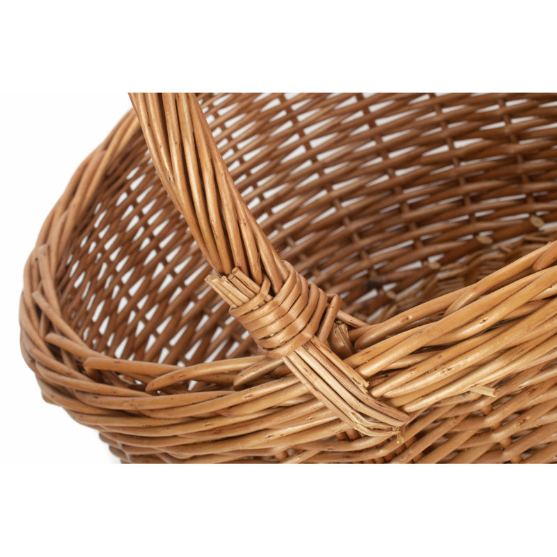Wicker Deluxe Shopper Basket, 41cm H x 46.5cm W x 41cm D