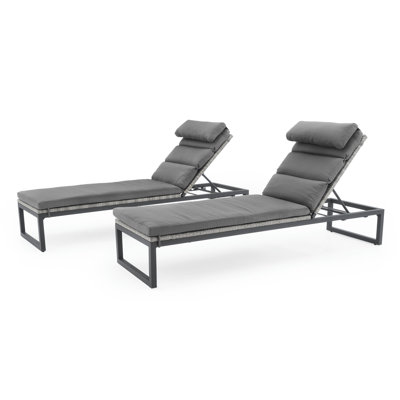 Milo Reclining Chaise Lounge with Cushion