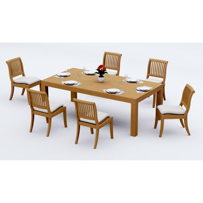 Teak Wood Patio Dining Set with