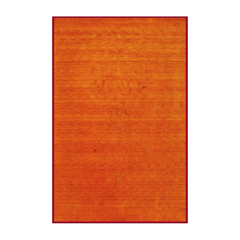 Tapis contemporain orange, Rectangle 2 pi x 3 pi