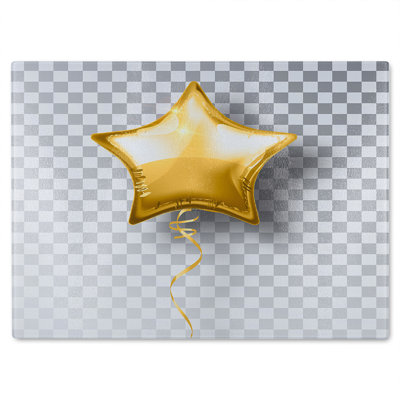 Star Balloon Glass Chopping Board