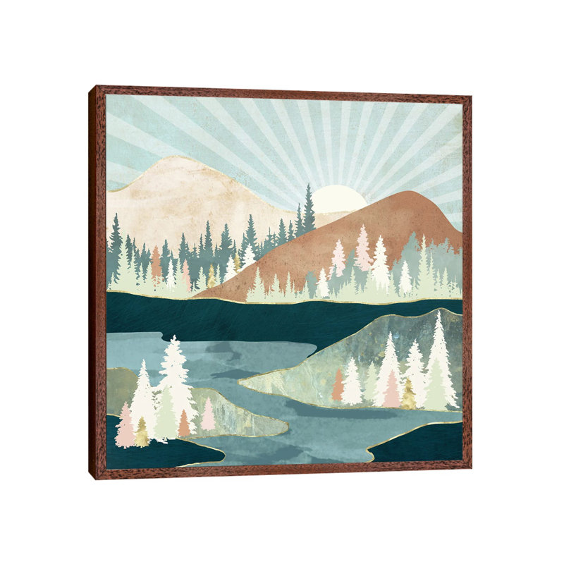 Autumn Sun - Print on Canvas, Classic Brown Wood Framed, 93.98 cm H x 93.98 cm W