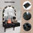 Modern Floating Makeup Vanity With Lighted Arched Mirror, Built-In Outlets & Storage Drawers-115988128