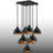 Luminaire suspendu industriel en métal à hauteur réglable 9 lumières-1010302259
