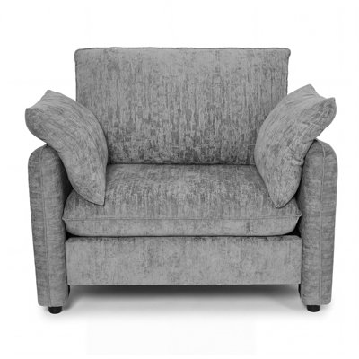 42.1" Oversized Accent Chair, Modern Upholstered Reading Armchair With 33.6" Wide Seat, Ergonomic 120° Backrest, 2 Pillows For Living Room, Chenille