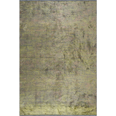 Rapture Abstract Cotton Green/Beige Area Rug
