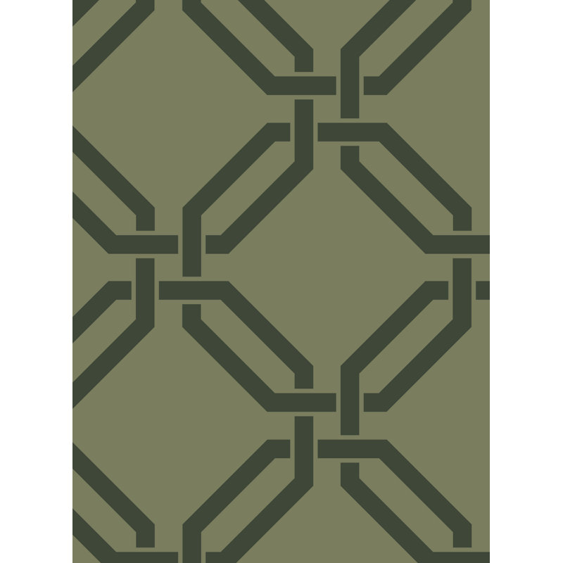 Rouleau de papier peint adhésif L 18 pi x l 24 po Dekhari, Vert