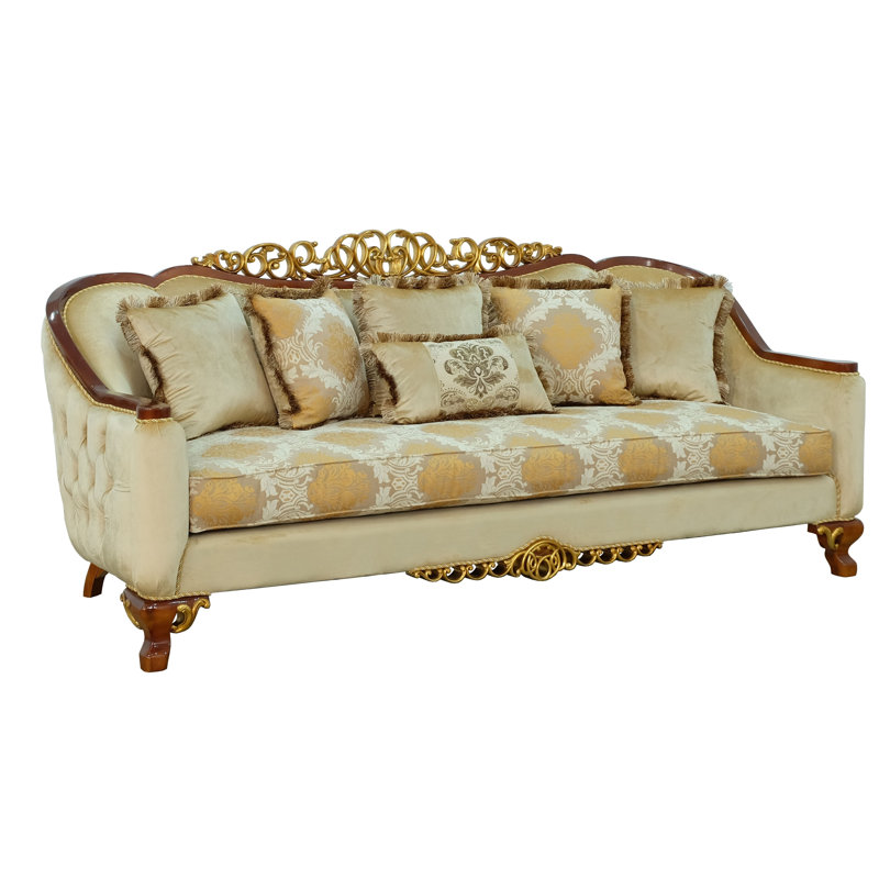 3 Piece Angelica Ii Sofa Set Brown With Brown Fabric