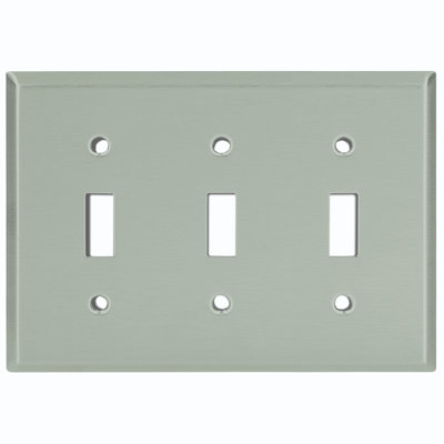 No Subject 3 - Gang Toggle Light Switch Standard Wall Plate