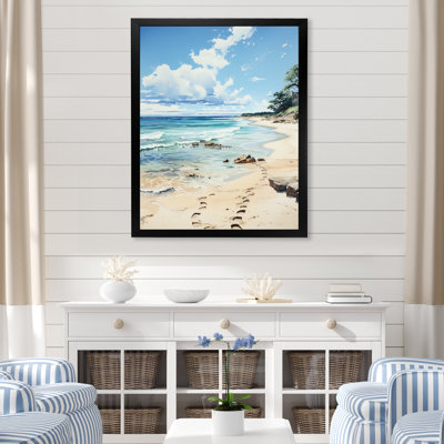 «Dyann Beach Footprints In X», reproduction sur toile