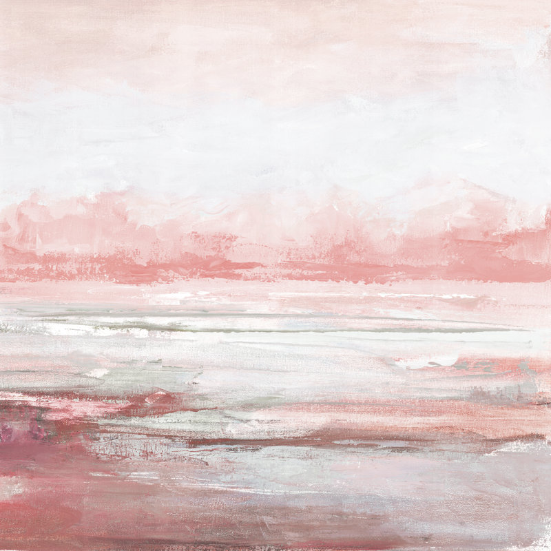 Abstract Blush Scape - Wrapped Canvas Painting, 76cm H x 76cm W x 3.8cm D