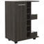 Chariot-bar Tennessee, une armoire avec une division, six casiers pour boissons alcoolisées, deux tablettes-128970407-128970405
