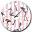 Flamant rose sur horloge murale Mid-Century-40747067